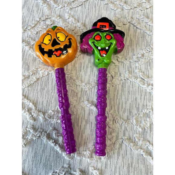 Vintage Halloween 1993 Boo Beams Safety Wand Witch and Pumpkin Tested Works - Picture 1 of 9